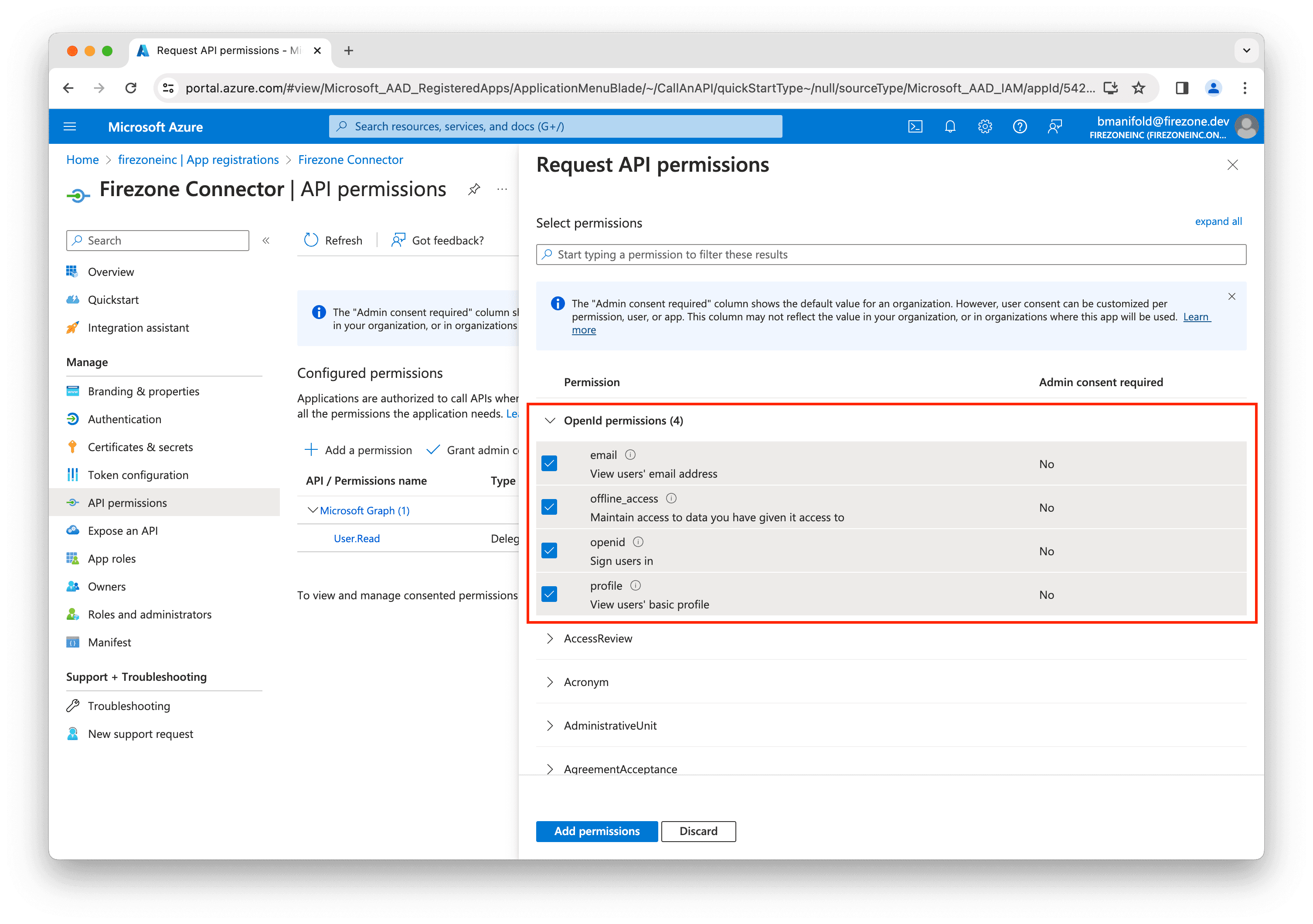 openid permissions